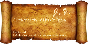 Jurkovich Viktória névjegykártya